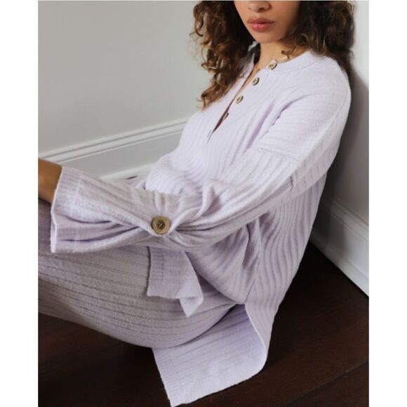 Free People Women's Around The Clock Lavendar Sweater Shirt NWT Size Small S - Picture 1 of 10
